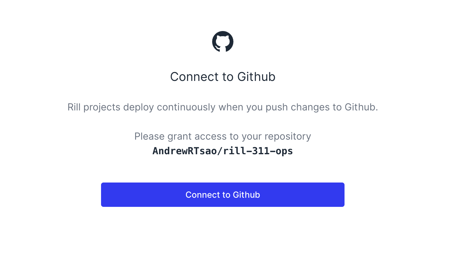 Connect to Github