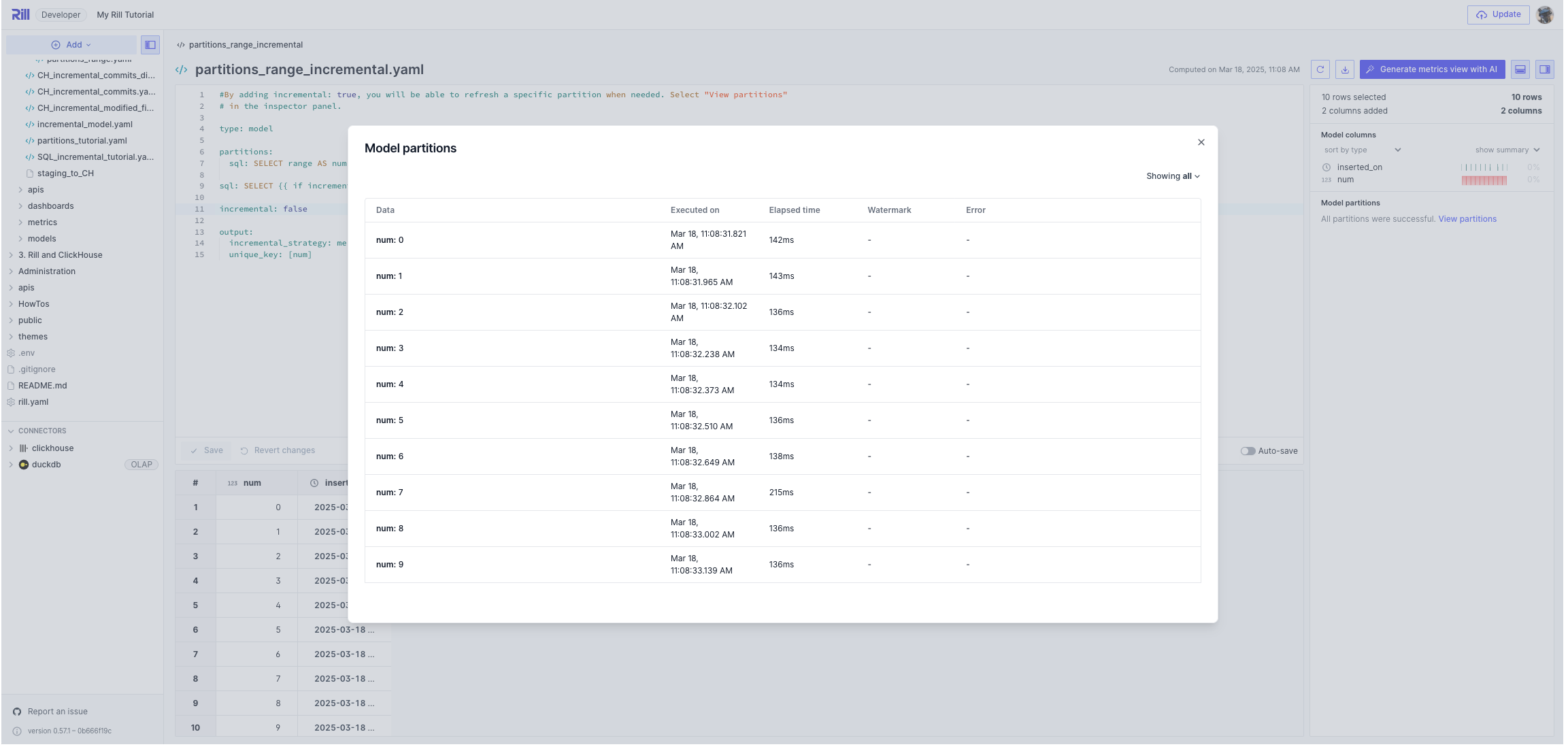 Partitions Developer