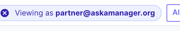Viewing as chip in the header